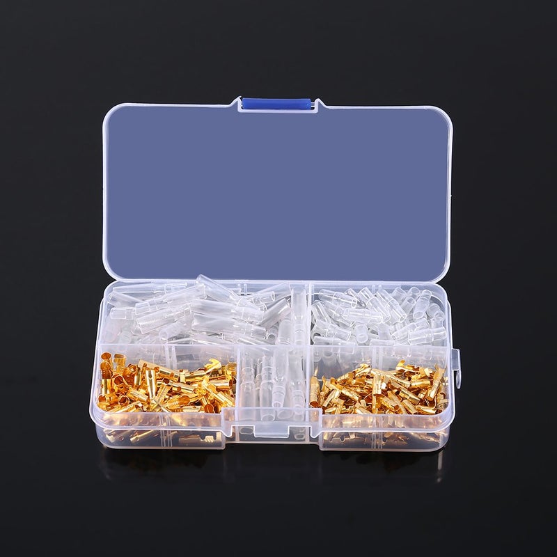 Estink Connectors Kit, 120PCS Brass 3.5mm Connector Terminal Male and Female Crimp Terminals with Insulation Cover Replacement for Motorcycle Scooter Car Truck - Image 2